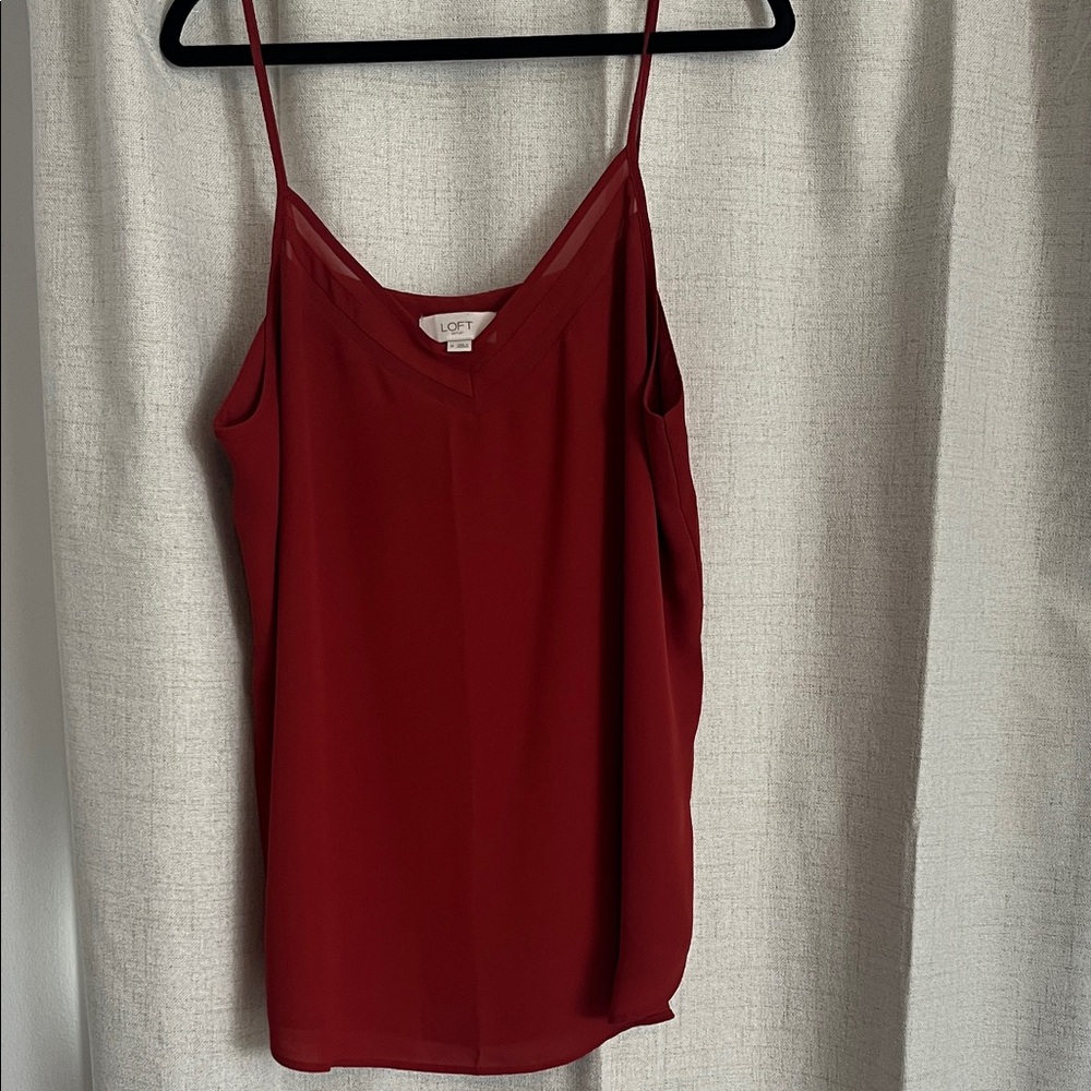 LOFT Deep Red Camisole Top